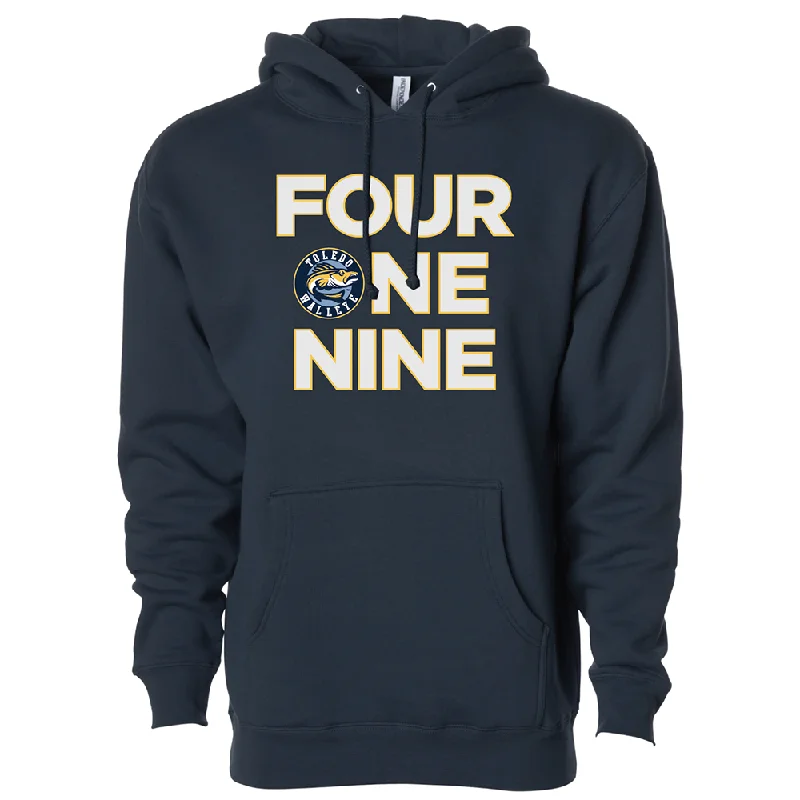 fashionable gym hoodieToledo Walleye Four One Nine Hooded Sweatshirt