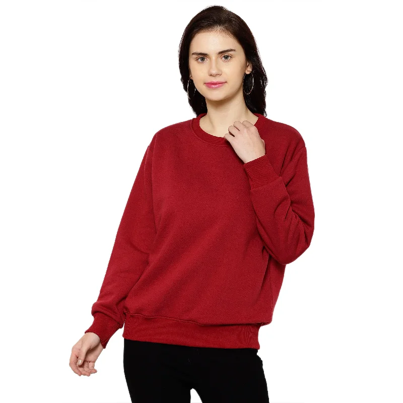 vibrant athletic hoodieVimal Jonney Fleece Round Neck Sweatshirt for Women