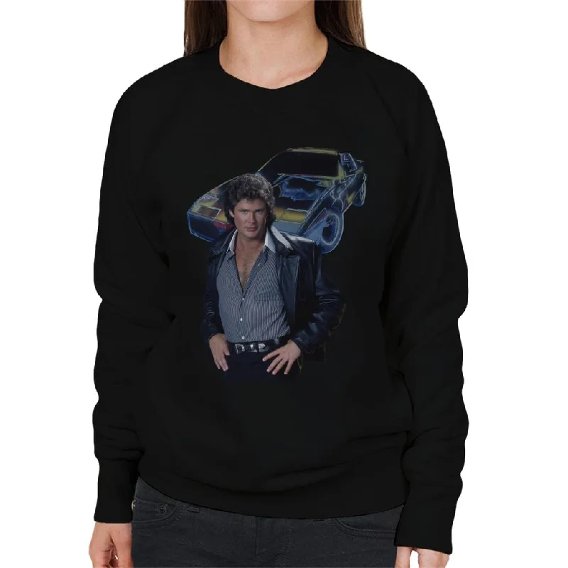 gym ready hoodieKnight Rider Michael Knight And KITT Women's Sweatshirt