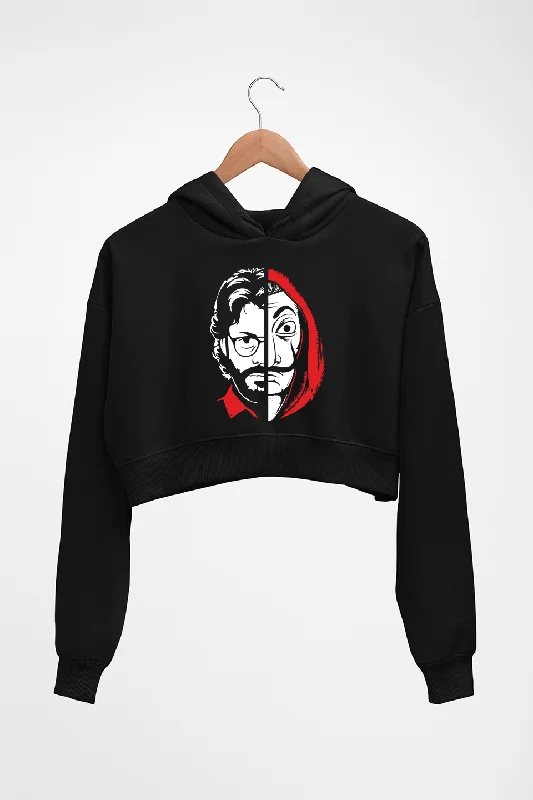 cozy pullover hoodieMoney Heist The Professor Crop HOODIE FOR WOMEN