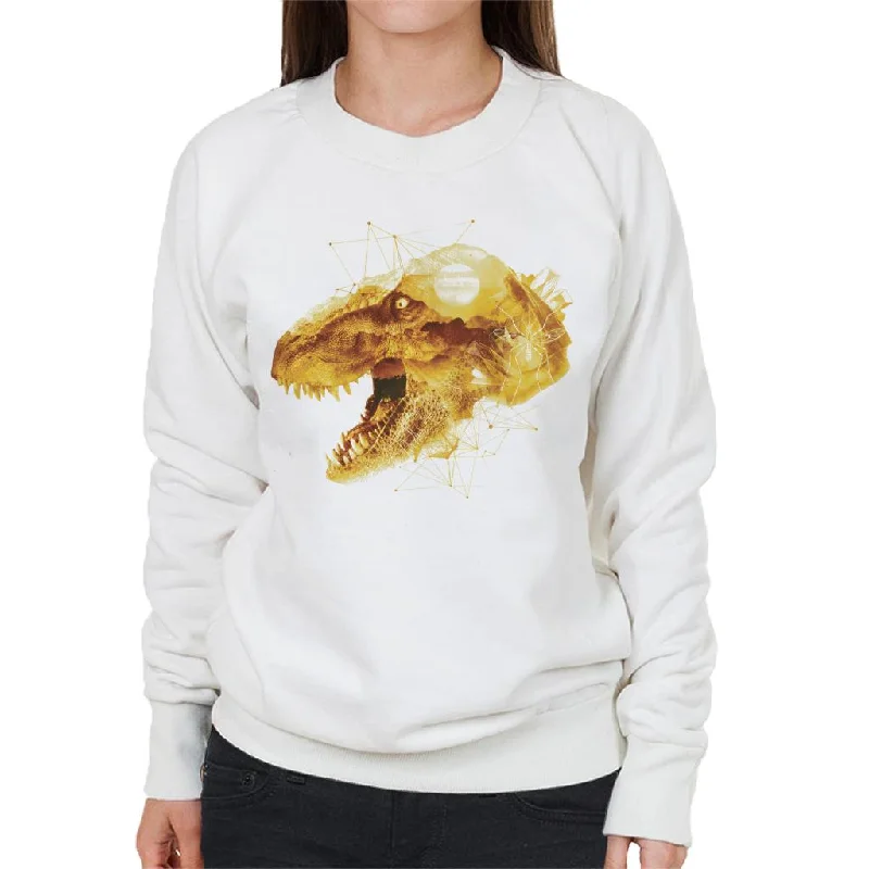 relaxed fit sports hoodieJurassic Park T Rex Character Head Women's Sweatshirt