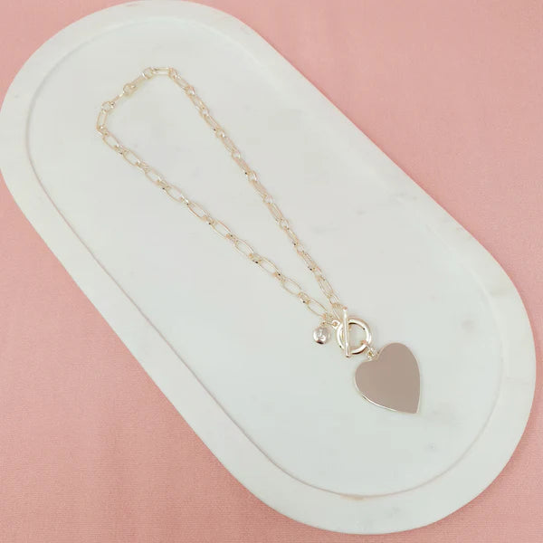 fitted dressSHORT | Light Gold Love Heart Necklace