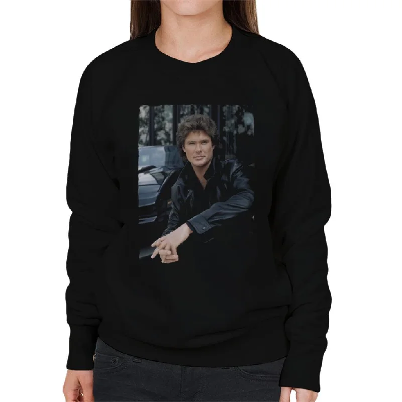 athletic style hoodieKnight Rider Michael Knight Headshot Women's Sweatshirt