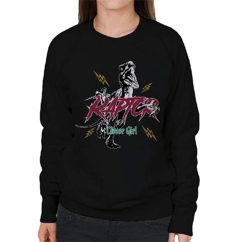 fashionable workout wearJurassic Park Clever Girl Raptors Lightning Bolt Women's Sweatshirt