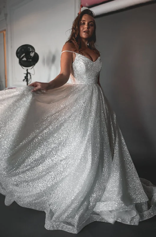 casual dressPlus Size Glitter Wedding Dress Heist