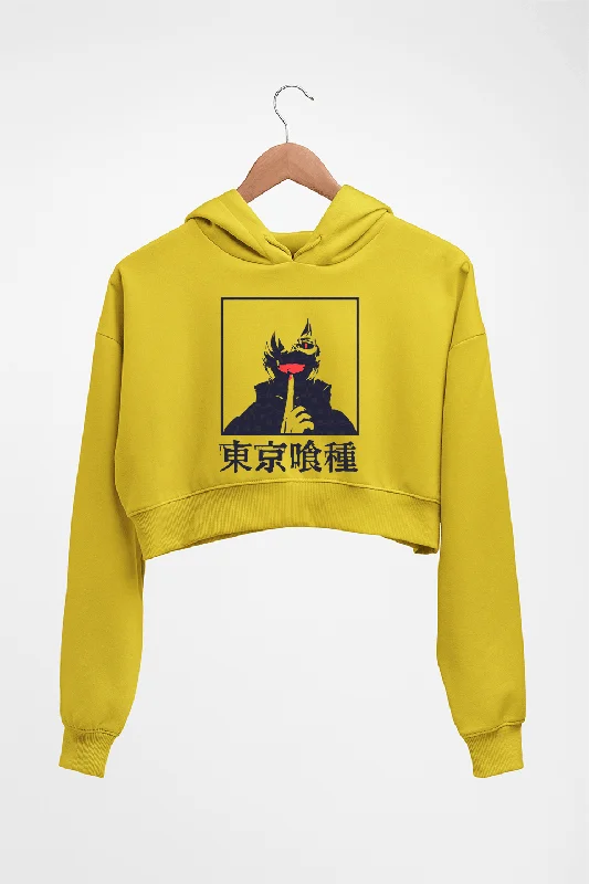 casual zip-up sweatshirtTokyo Ghoul Crop HOODIE FOR WOMEN