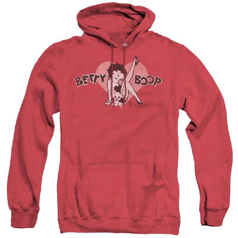 stylish pullover hoodieBetty Boop Vintage Cutie Pup - Heather Pullover Hoodie