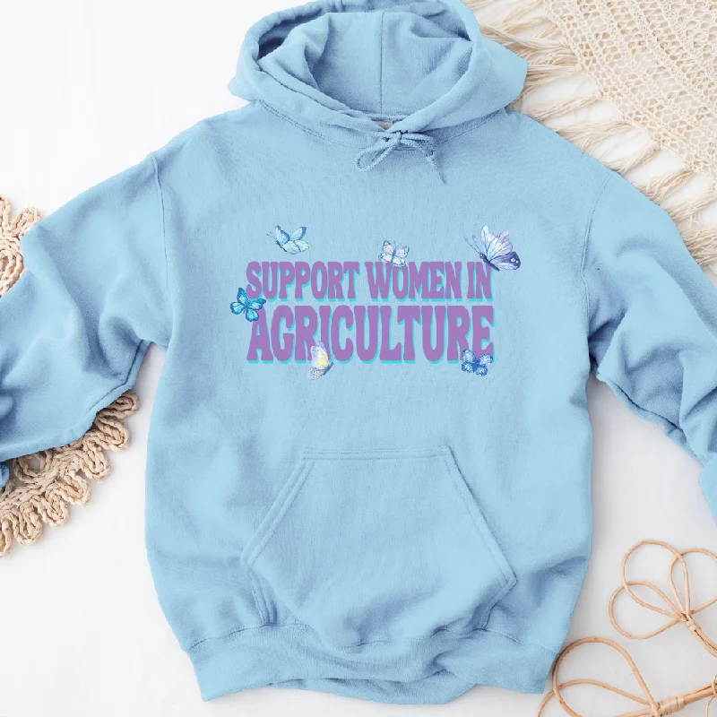 cozy pullover hoodieButterfly Support Women In Agriculture Hoodie (S-3XL) Unisex - Multiple Colors!