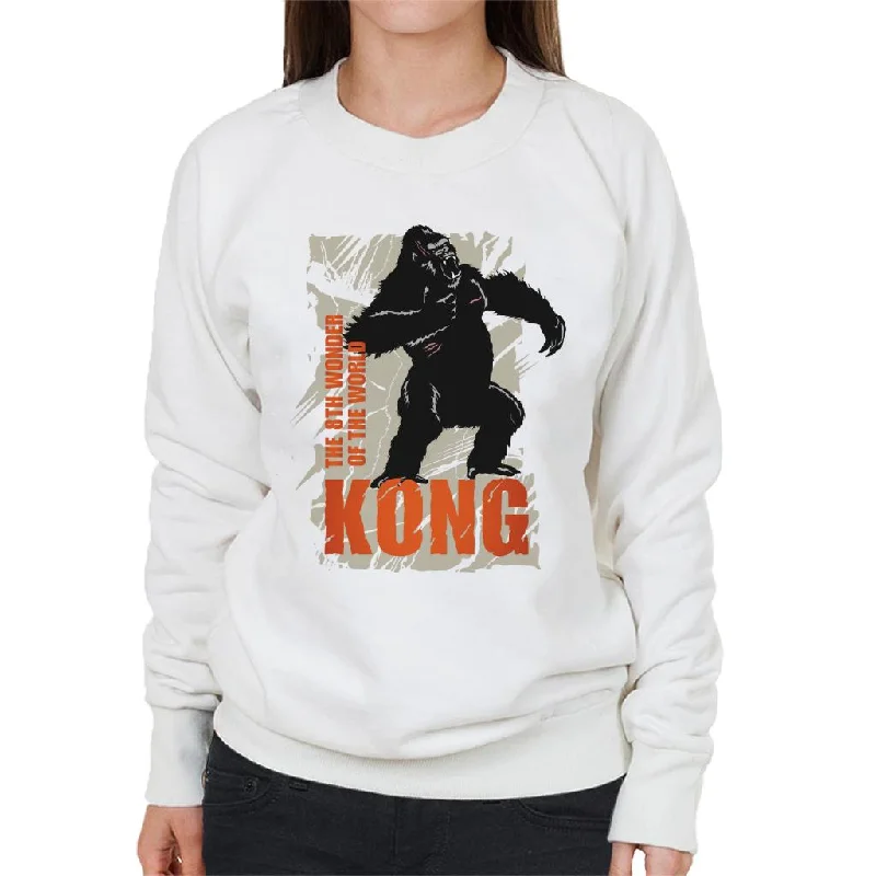 loose fit sports sweatshirtKing Kong Roaring The 8th Wonder Of The World Women's Sweatshirt