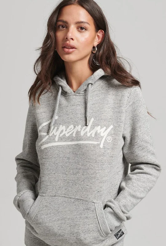 warm hooded sweatshirtSUPERDRY DOWNTOWN SCRIPTED HOODIE