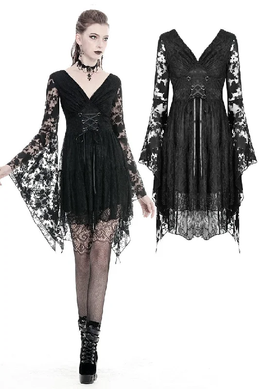 t-shirt dressGothic Japanese lace dress with kimono neck DW347