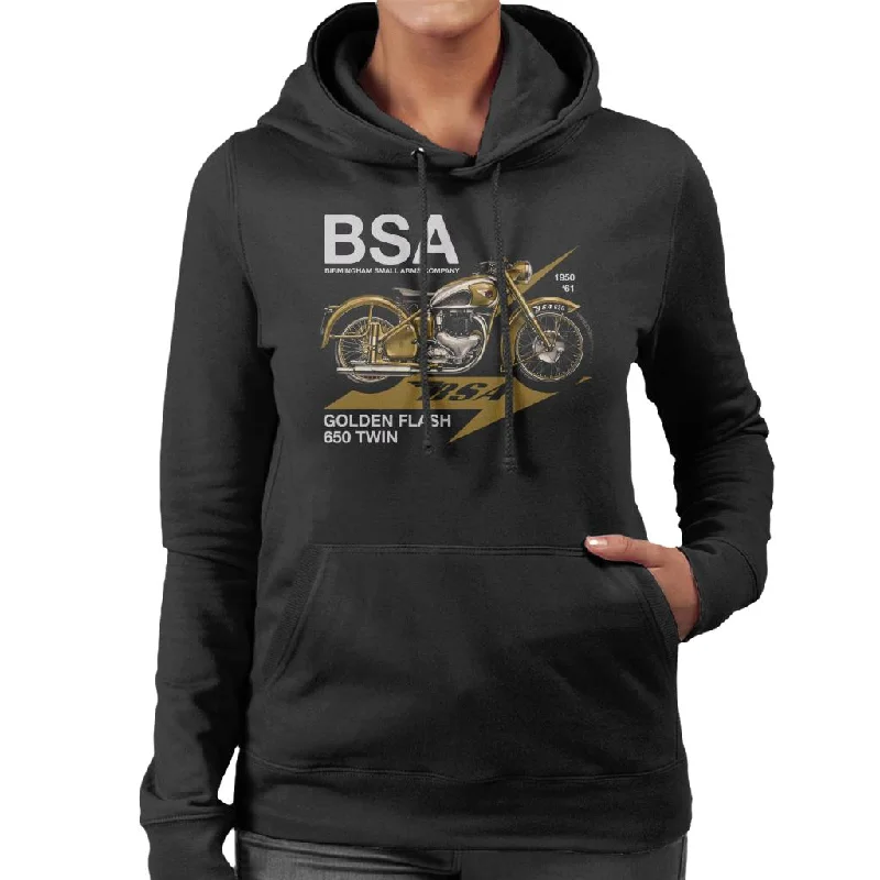 athletic hoodieBSA Golden Flash 650 Twin Women's Hooded Sweatshirt