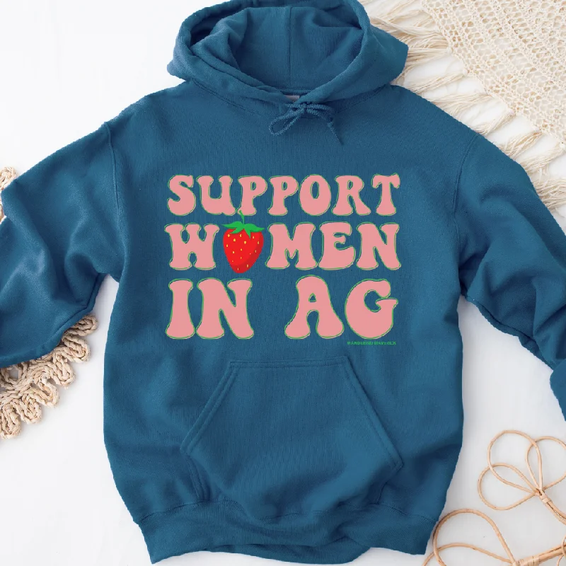 breathable hoodieStrawberry Support Women In Ag Hoodie (S-3XL) Unisex - Multiple Colors!