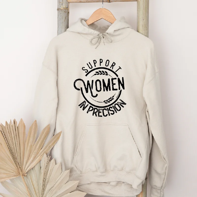 stylish pullover sweatshirtSupport Women in Precision Hoodie (S-3XL) Unisex - Multiple Colors!