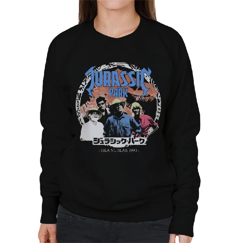 sleek gym hoodieJurassic Park Isla Nublar Characters Women's Sweatshirt