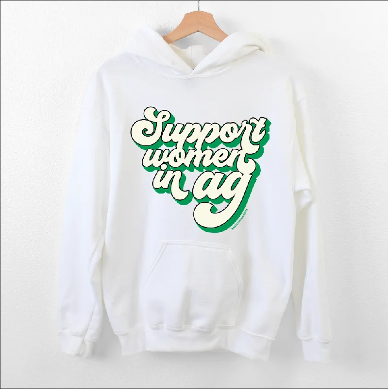 slim-fit hooded sweatshirtRetro Support Women In Ag Green Hoodie (S-3XL) Unisex - Multiple Colors!