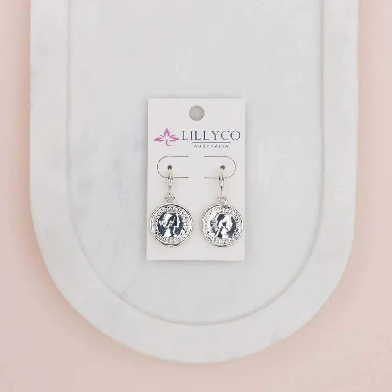 wrap-around dressCOIN COLLECTION | Silver Coin Earring