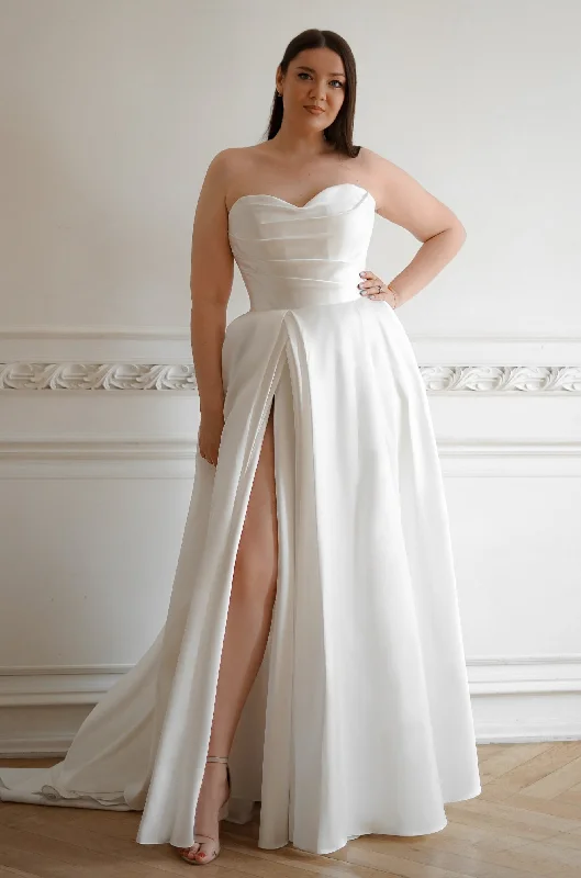 sophisticated dressPlus Size Mikado Wedding Dress Chloe